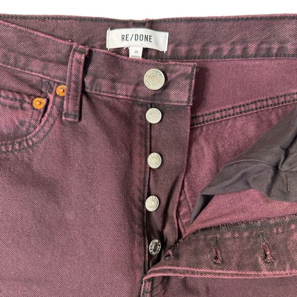NEW Re/Done 90s High Rise Loose Wine Dipped Jeans Size 25 - Picture 8 of 12